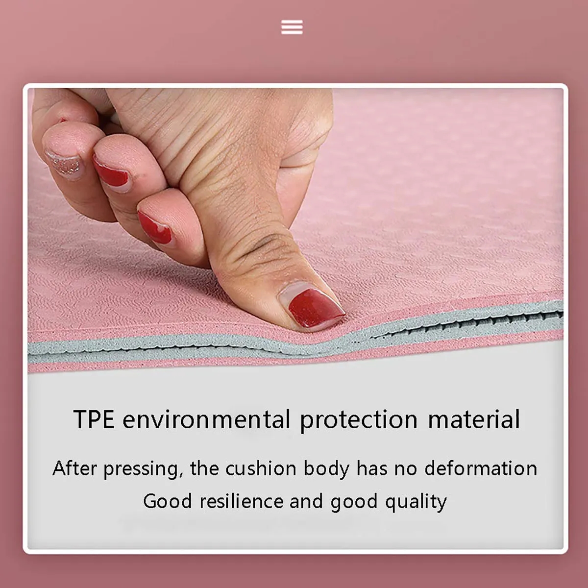 Two-color TPE Yoga Mat With Bag 4