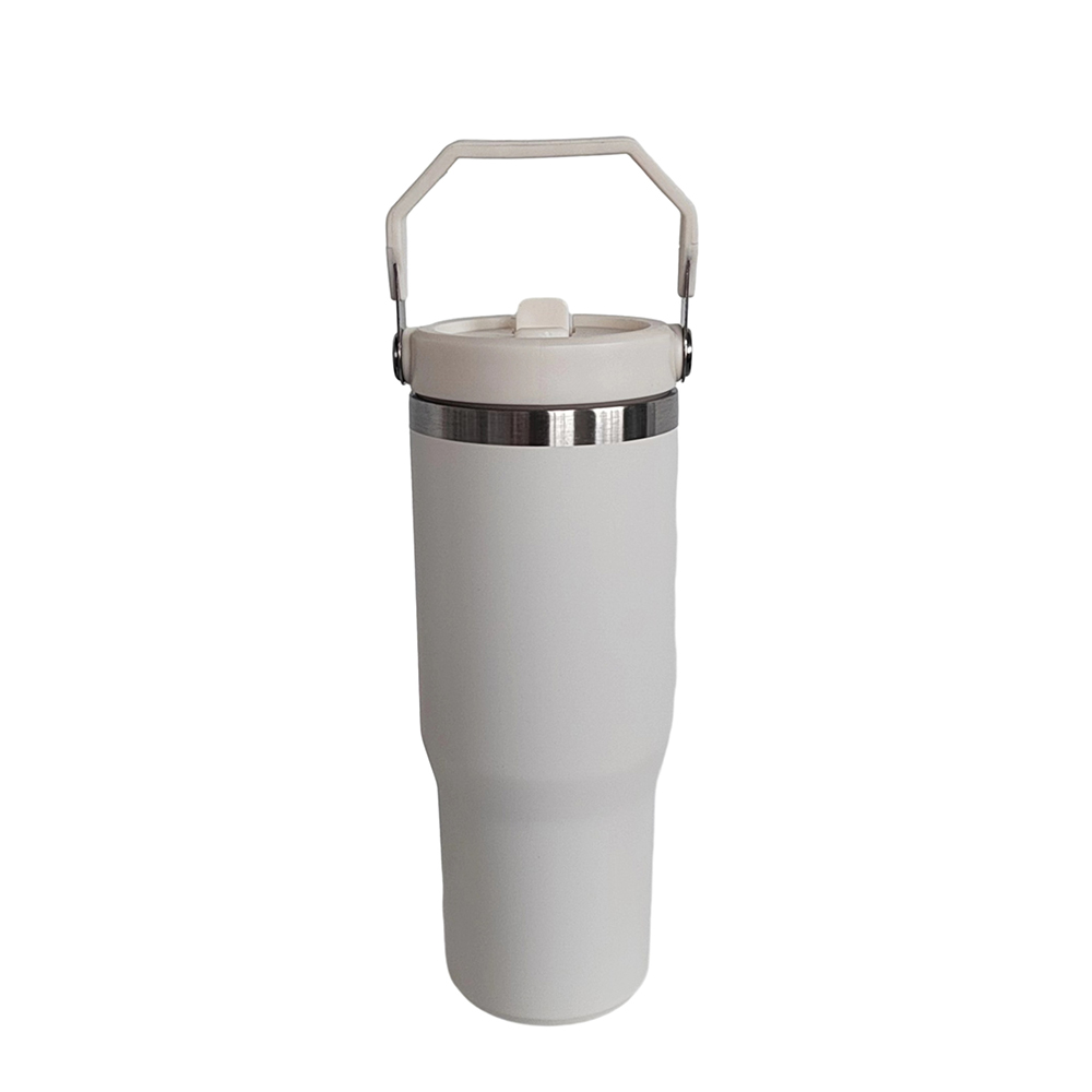 30 Oz. Vacuum Tumbler w/ Handle & Flip Straw Lid 9