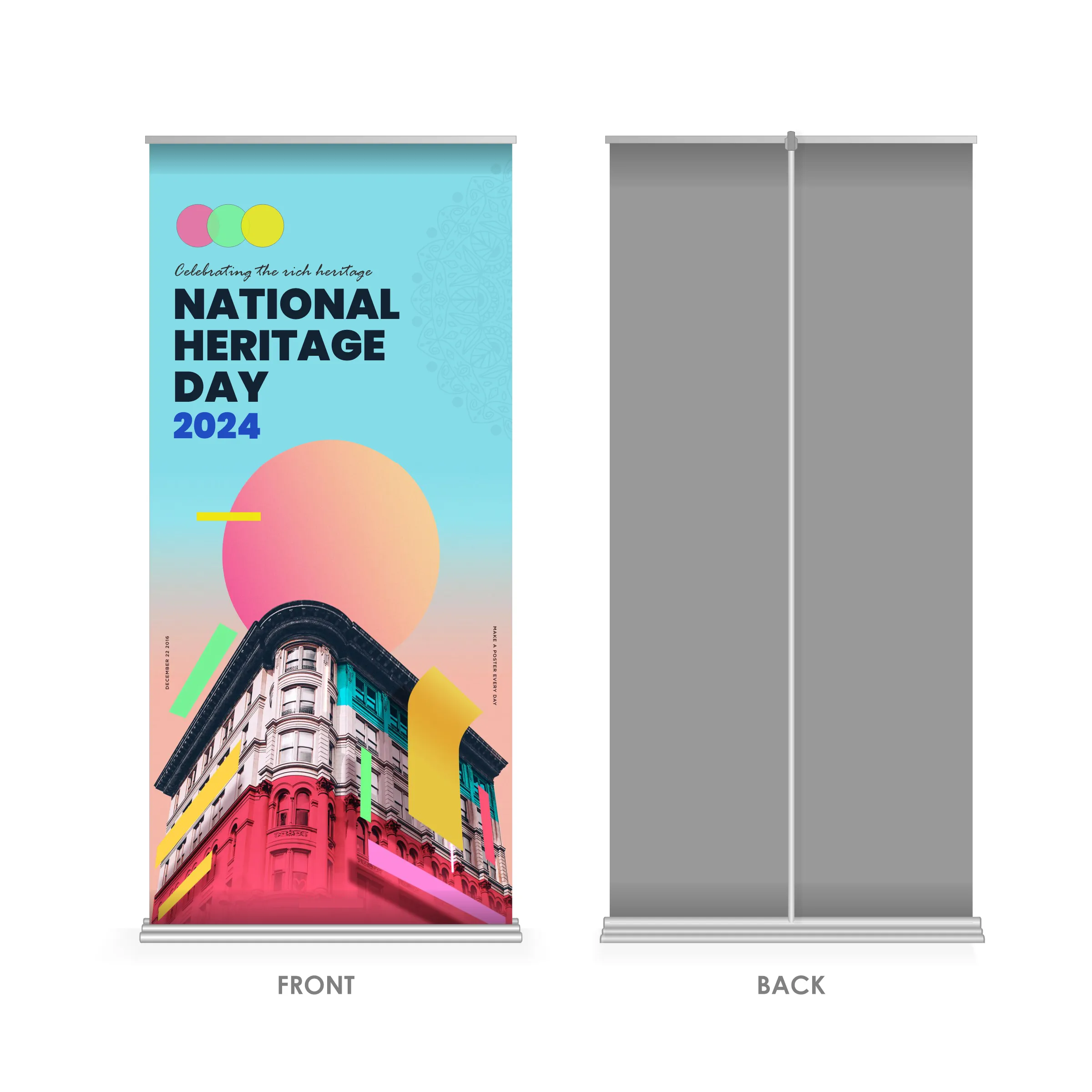 36" x 80" Wide Super Deluxe Retractable Banner Kit 8
