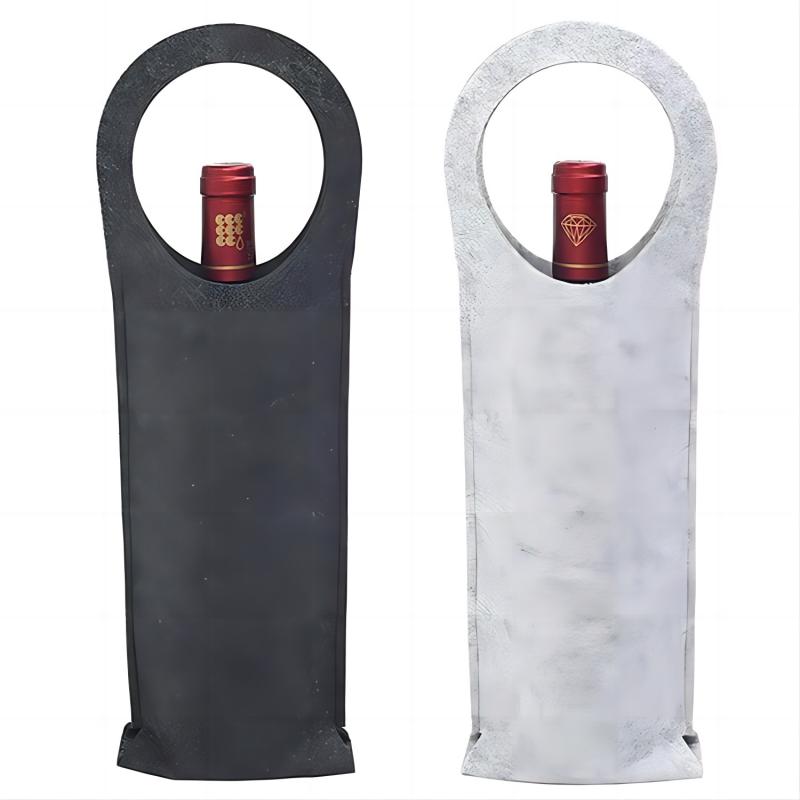 15 3/4 " Felt Fabric Wine Bottle Carrier Tote Bag 2