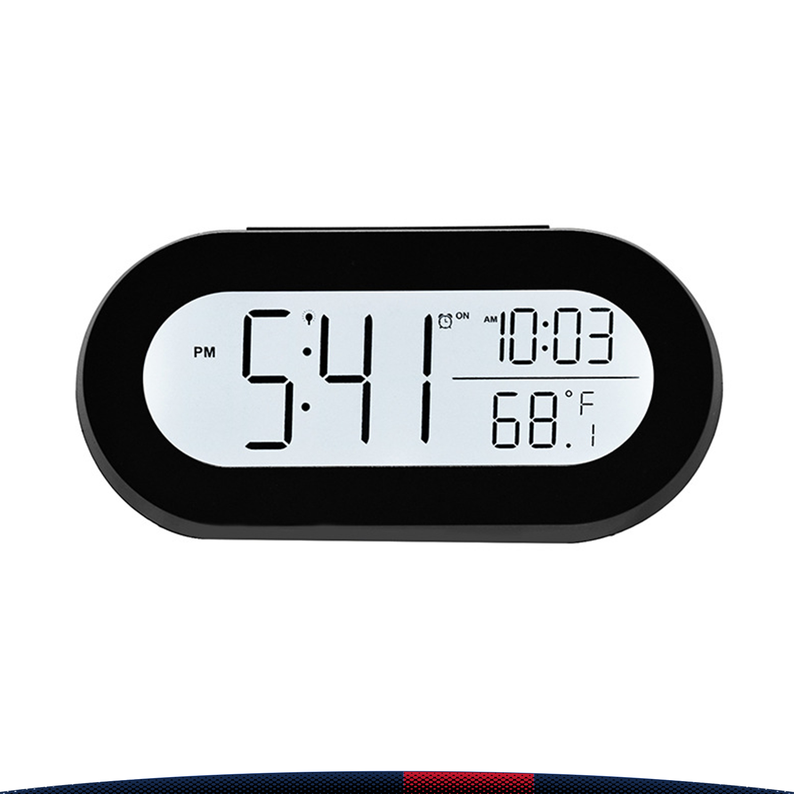 Oval Backlit Digital Clock 2