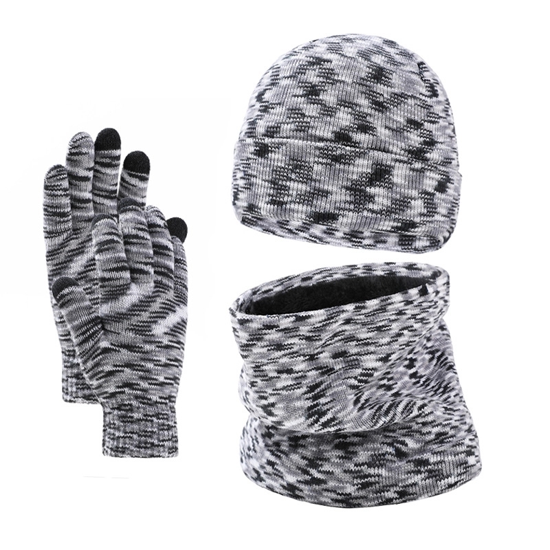 3 in 1 Heathered Knit Winter Set 4