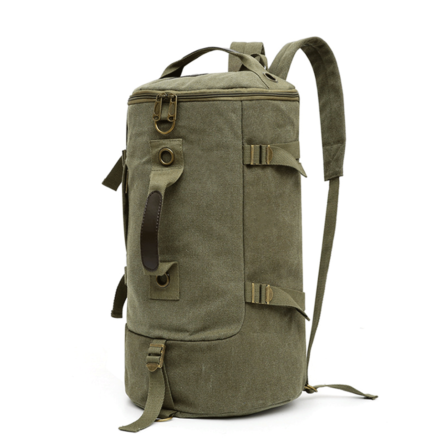 Multi-function Vintage Canvas Portable Backpack Duffel Bag 4