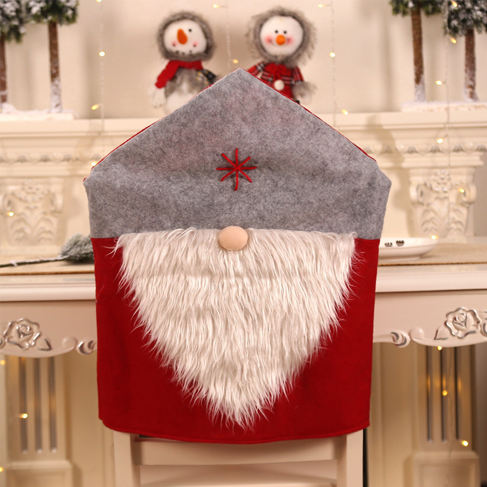 Christmas Santa Claus Hat Chair Cover 3