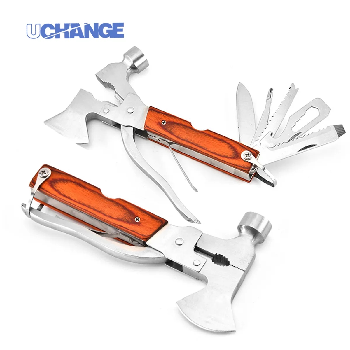 13 in 1 Compact Multi-Tool Axe with Wood Handle 4