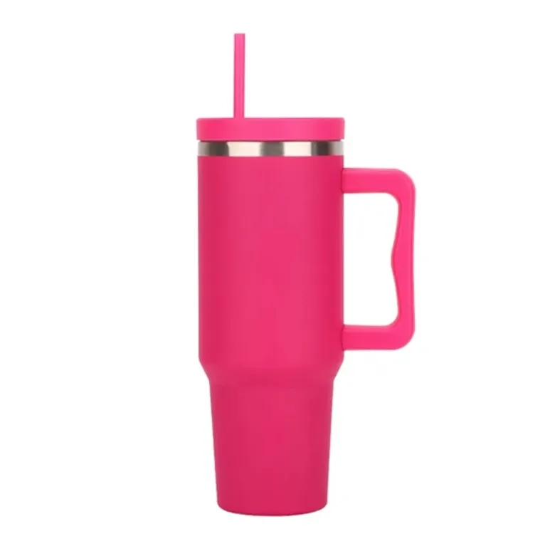 40oz Custom Logo Tumbler with Handle and Straw, Bulk Insulated Stainless Steel Cup 3