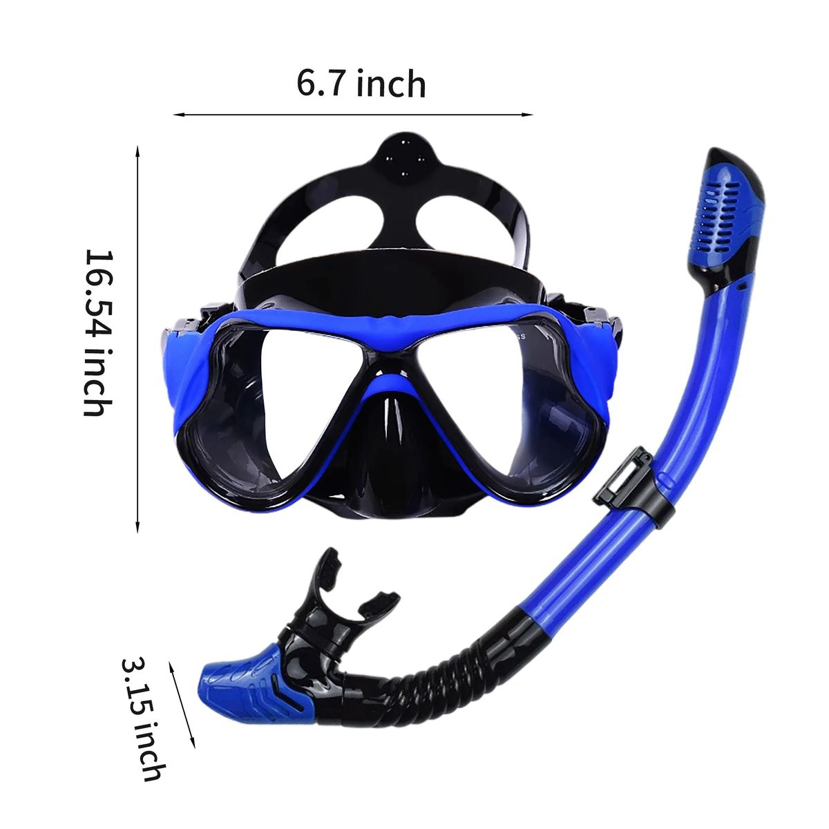 Lightweight Plastic Snorkel Set for Underwater Adventure 14