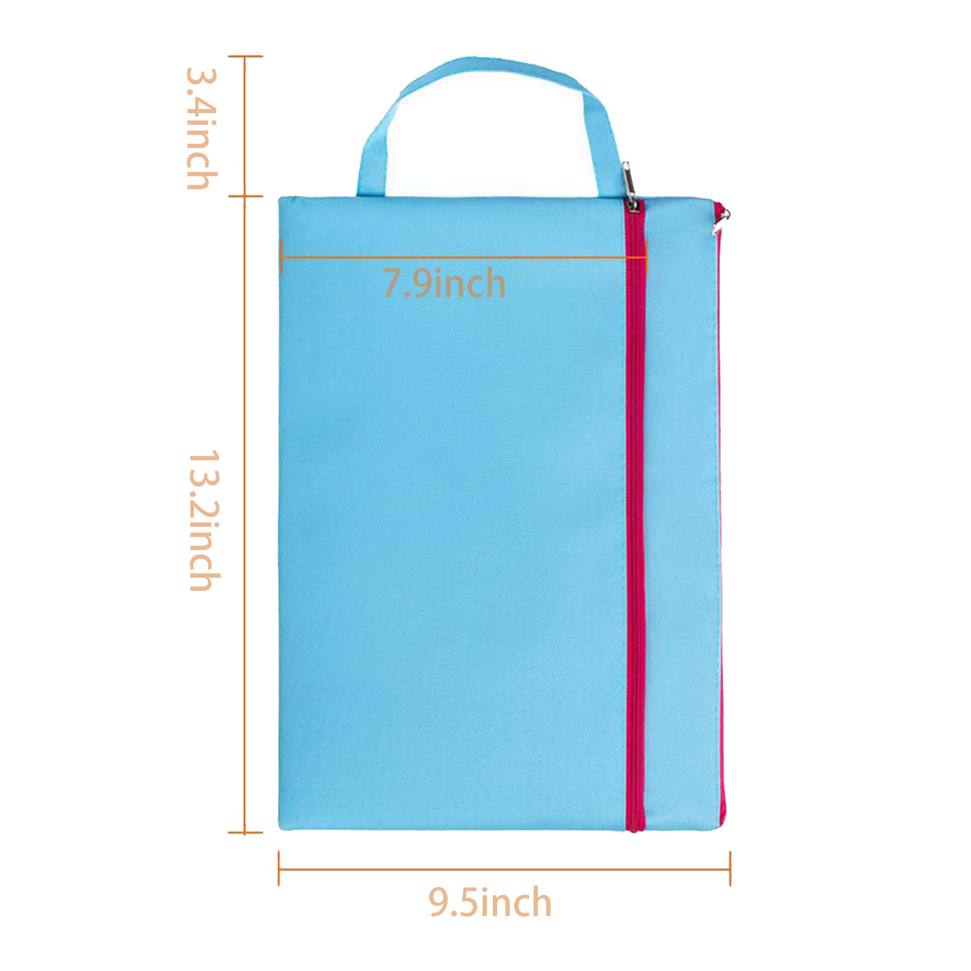 Colorful Canvas Dual-Zipper Document Bag, custom messenger bag with logo imprint 5