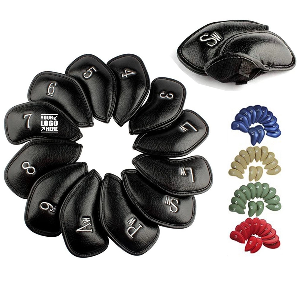 12Pcs Leather Golf Iron Head Covers Set 1