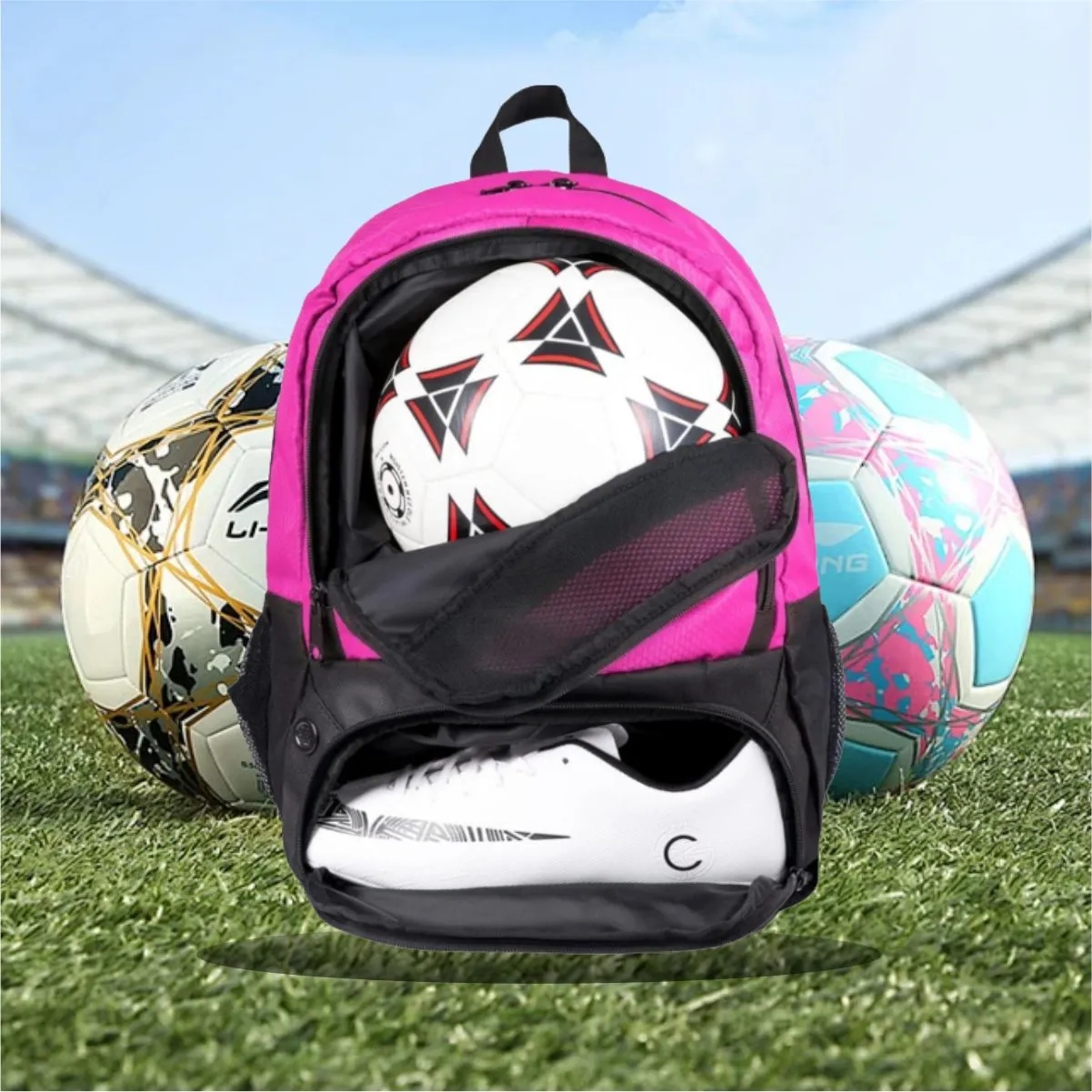 25L Soccer Ball & Shoe Compartment Sports Backpack 6