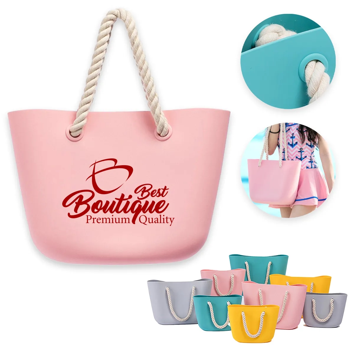 Silicone Beach Tote bag Summer Waterproof Travel Sandproof 5