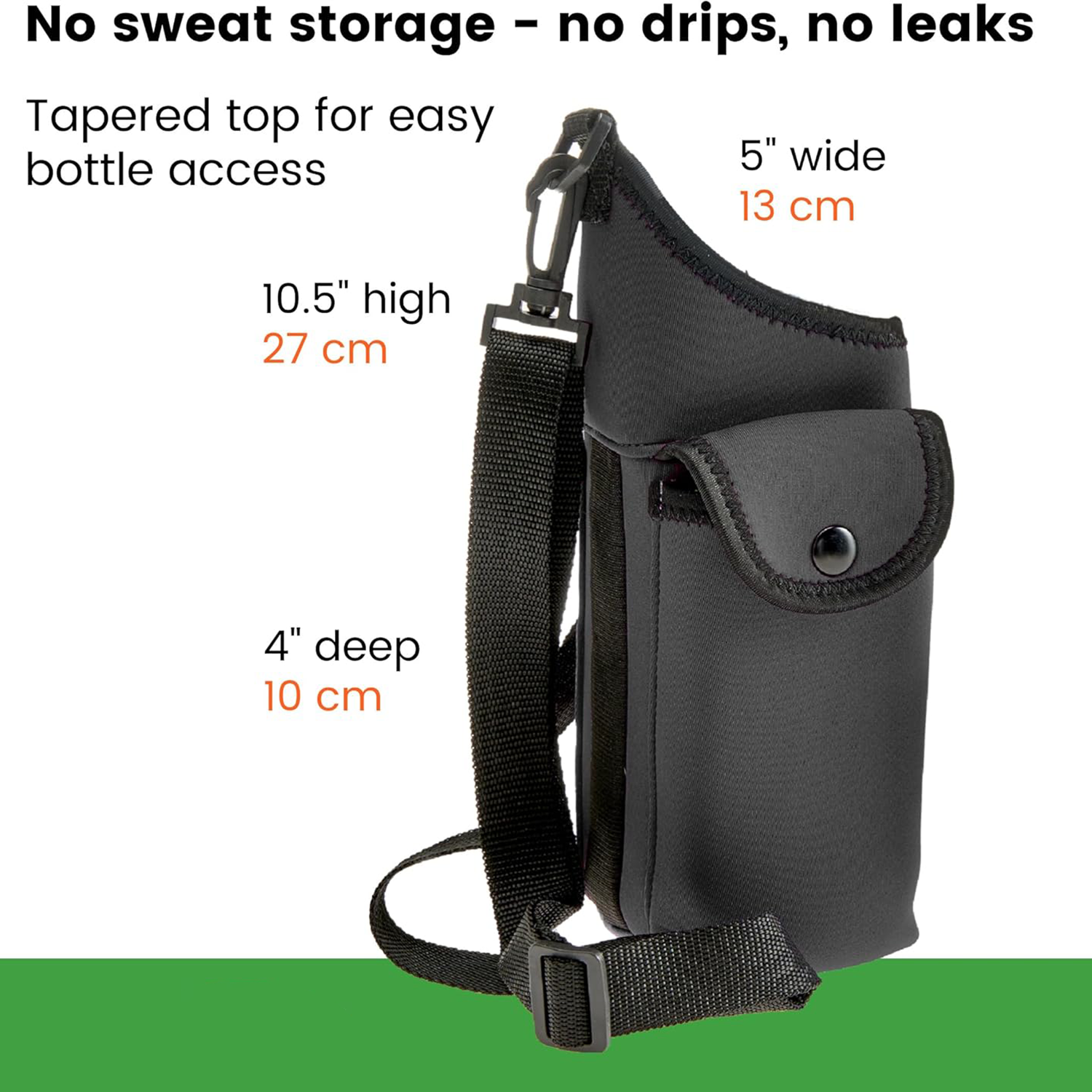 Insulated Neoprene Water Bottle Crossbody Bag w/Phone Pocket 5