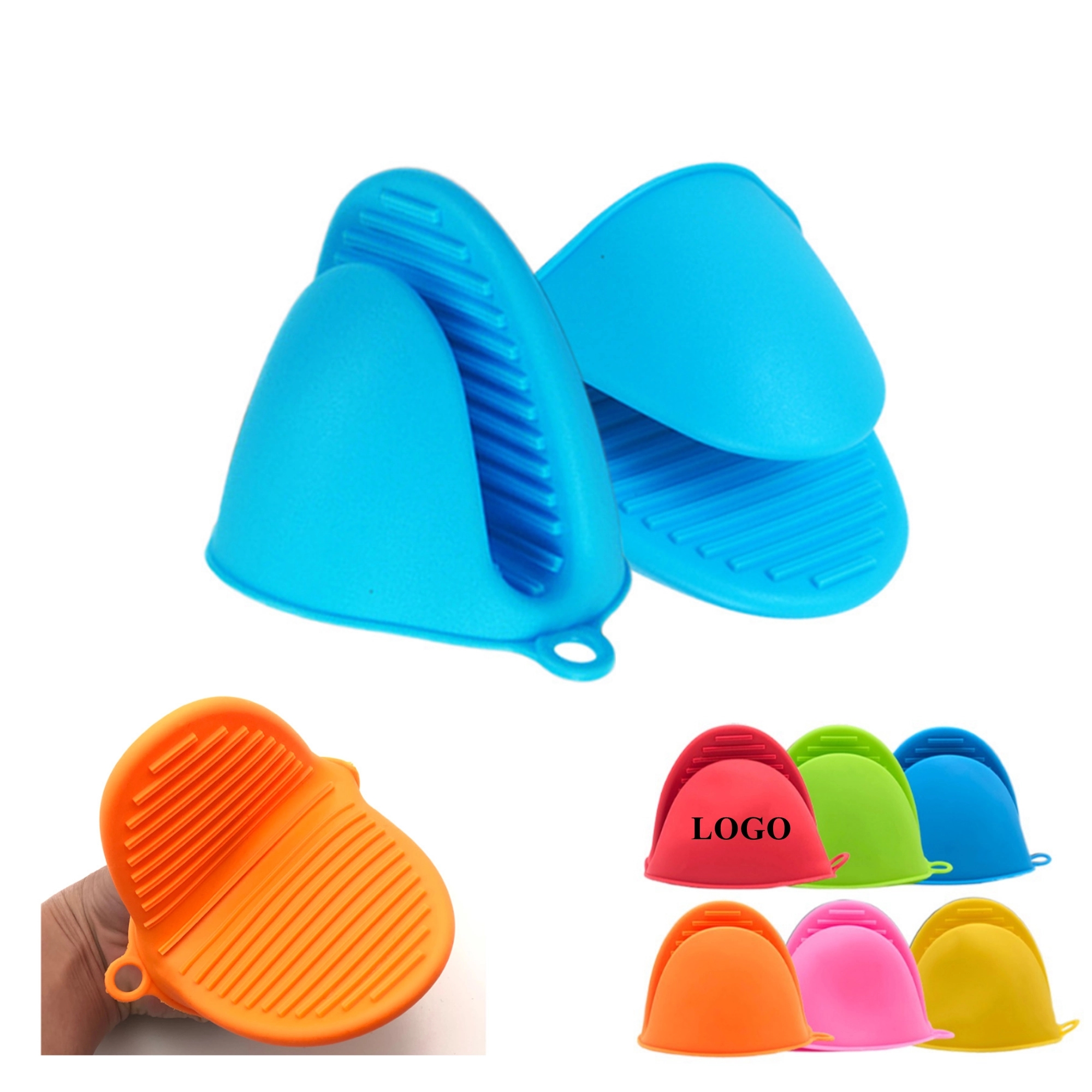 Silicone Heat Resistant Cooking Pinch Mitts MOQ 50PCS