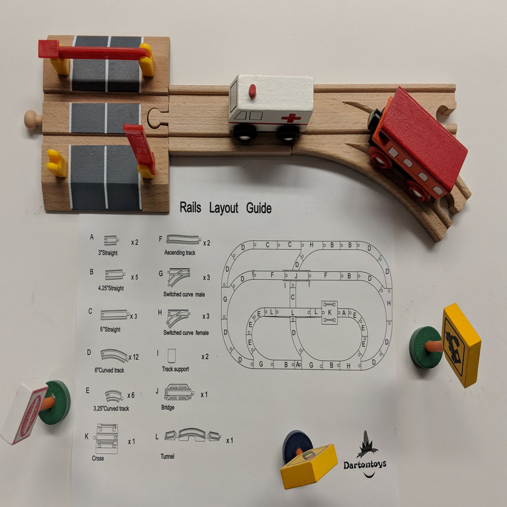 60 PC Ocean Train Set in a Plastic Tub 2