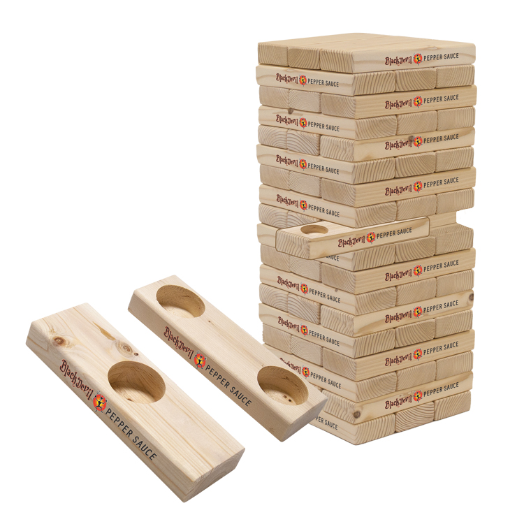 Tipsy Toppling Tower W/ Shot Holders Imprinted