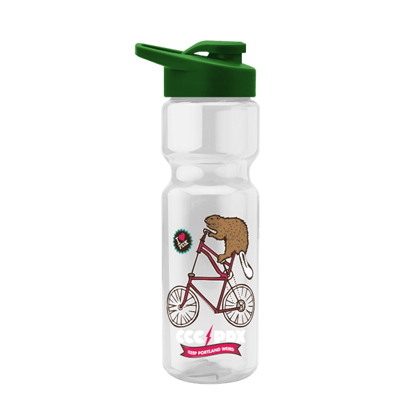 Blazer 28oz Transparent Bike Bottle w/Drink-thru Lid 187
