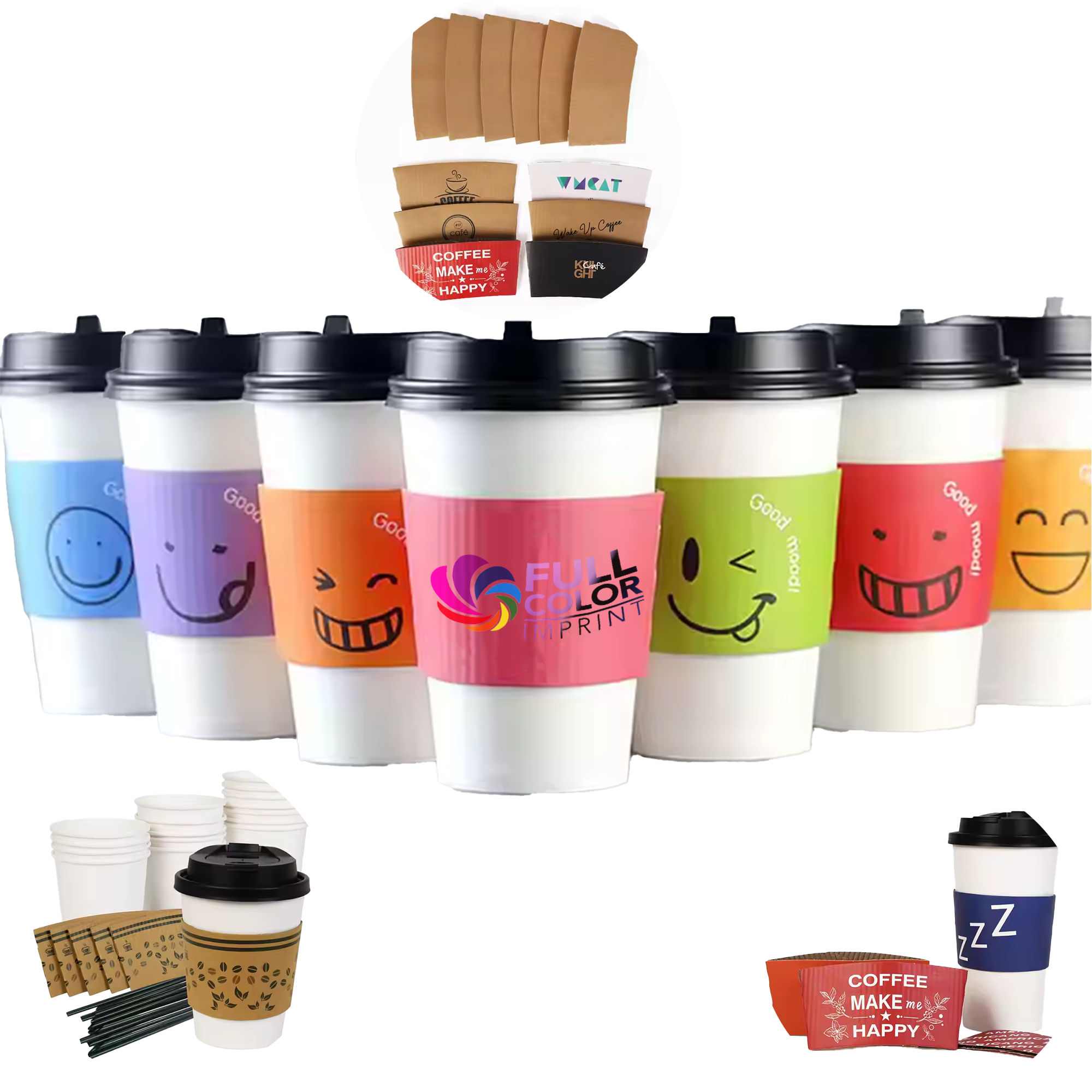 MOQ 500pcs Printed Coffee and Tea Sleeves 2