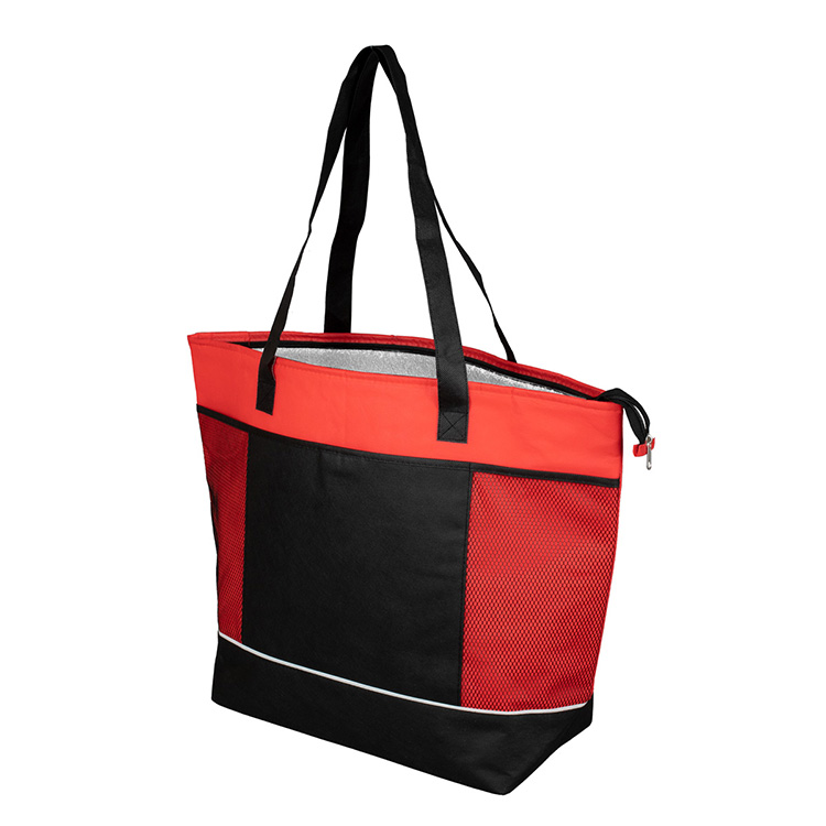 22"W x 16"H x 7 ½"Gusset - "FROST LINE" Super-Sized Insulated Zipper Cooler Tote 1
