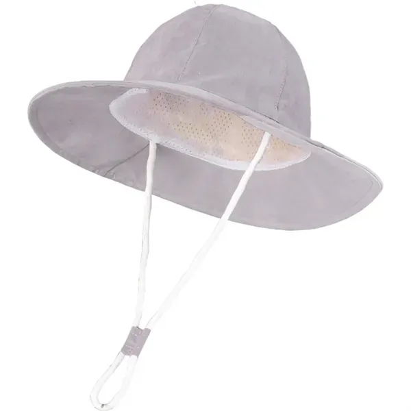 Baby Sun Hat with Solid Color UV Protection Cap 3