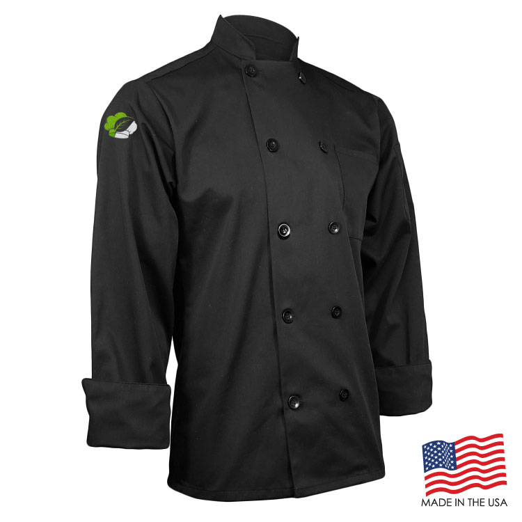 Classic Chef Coat with Long Sleeves (EMBROIDERED LOGO) 8