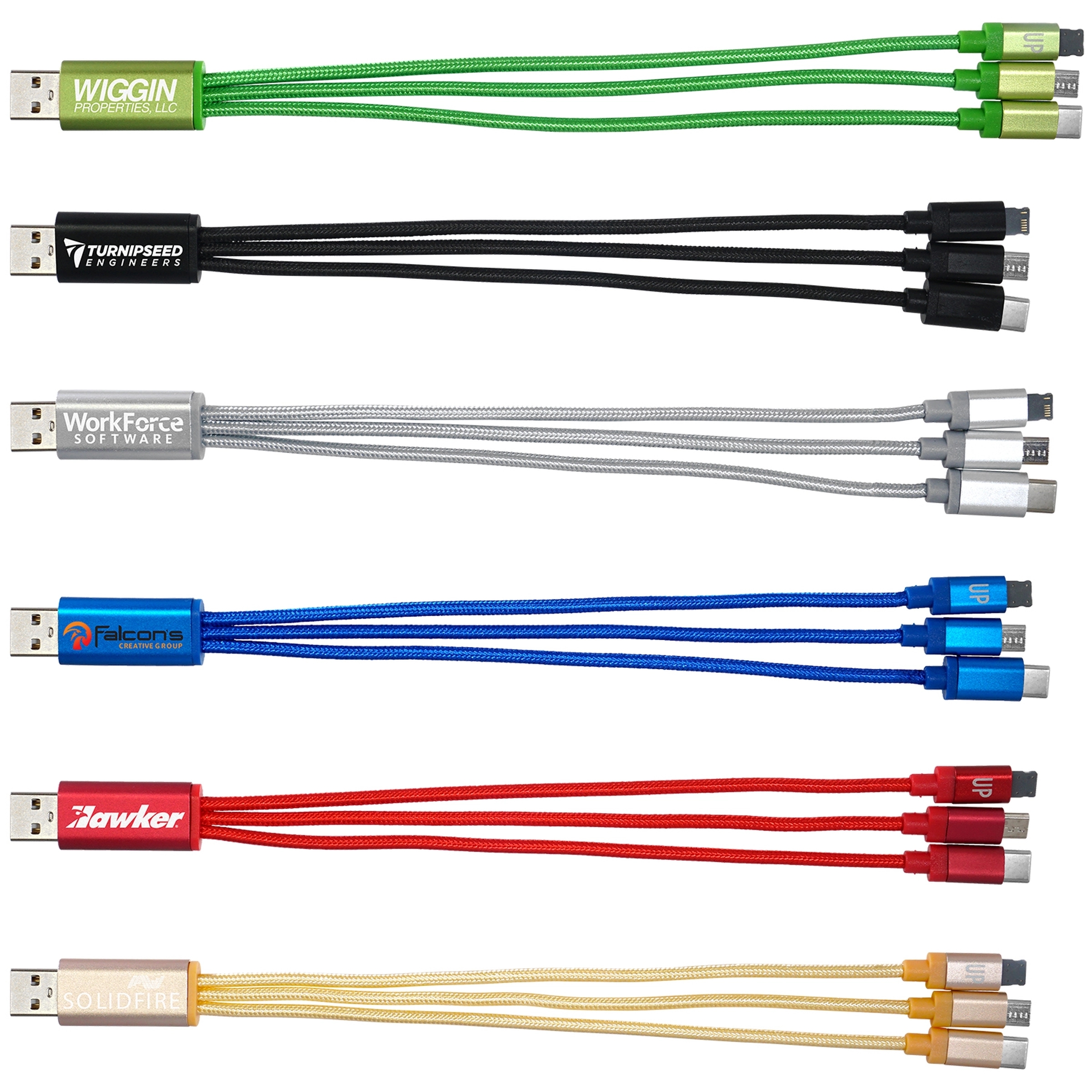 Metallic 3 in 1 Charging Cable