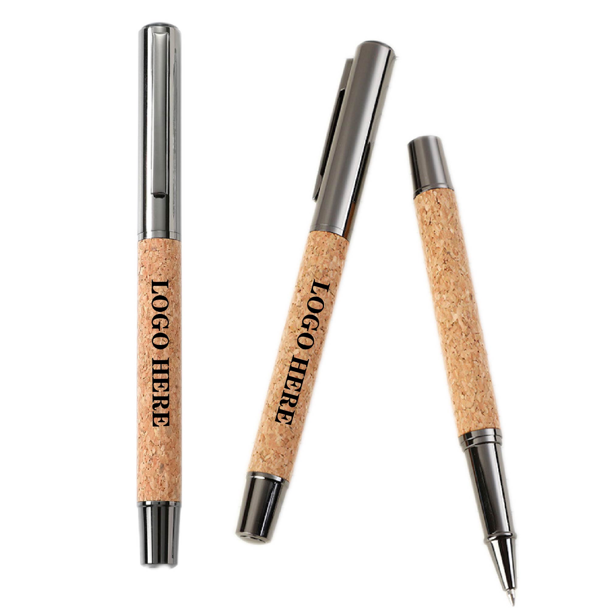 Simple Cork Metal Ballpoint Pen 2