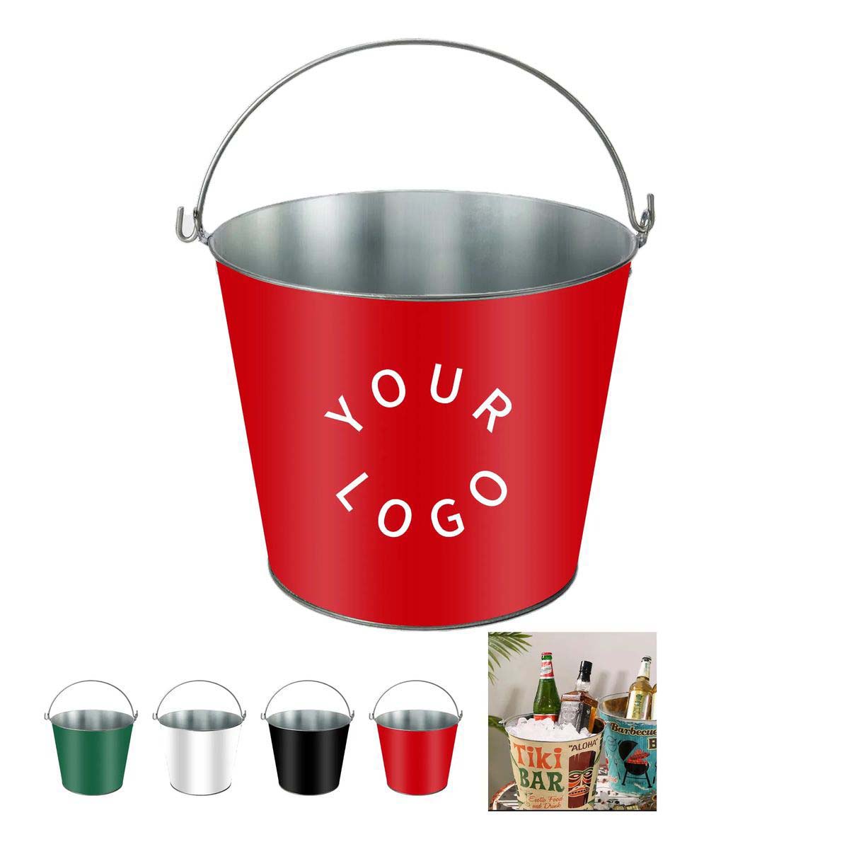 Stylish Metal Beverage Bucket for Outdoor Events 2