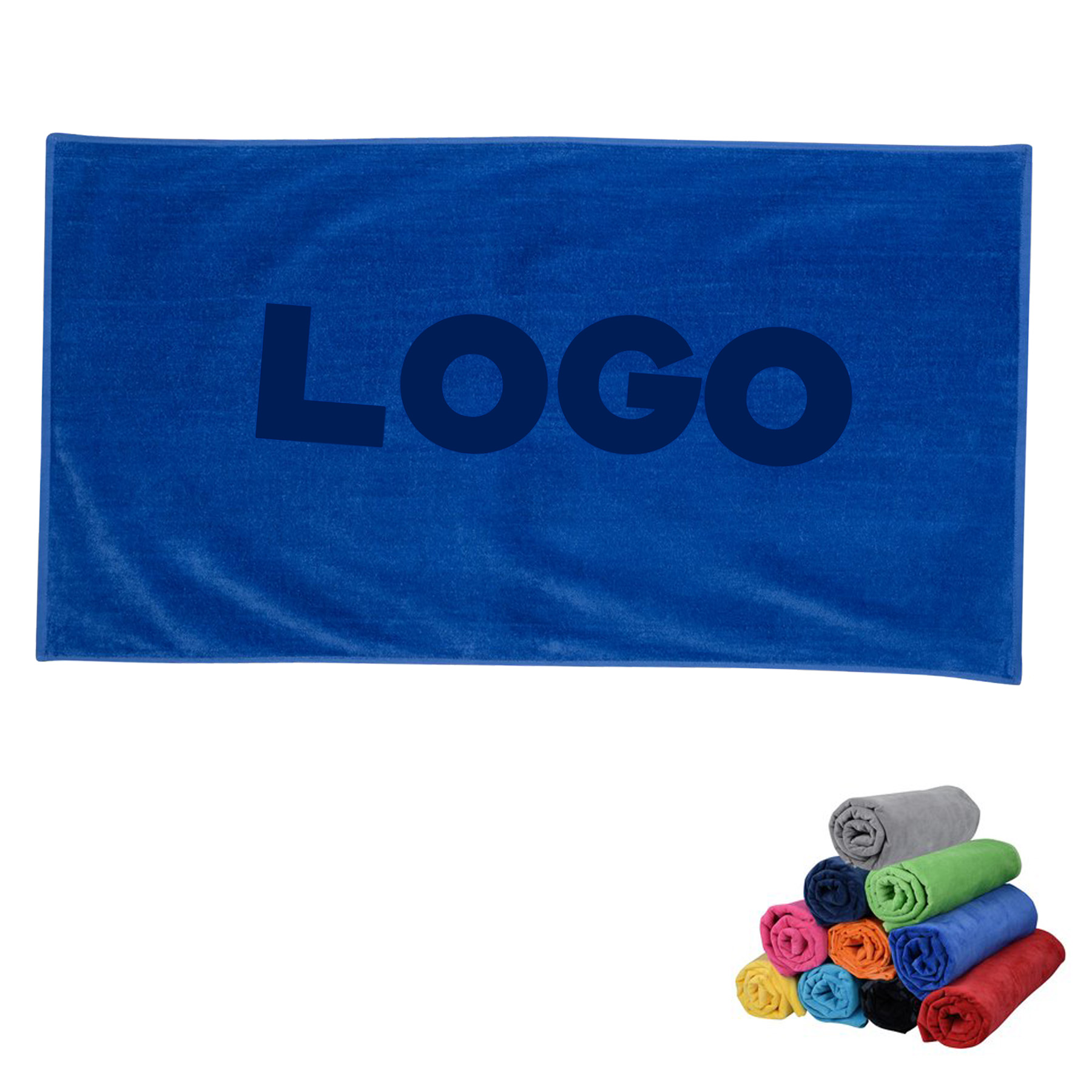 Tone On Tone Velour Beach Towel 3