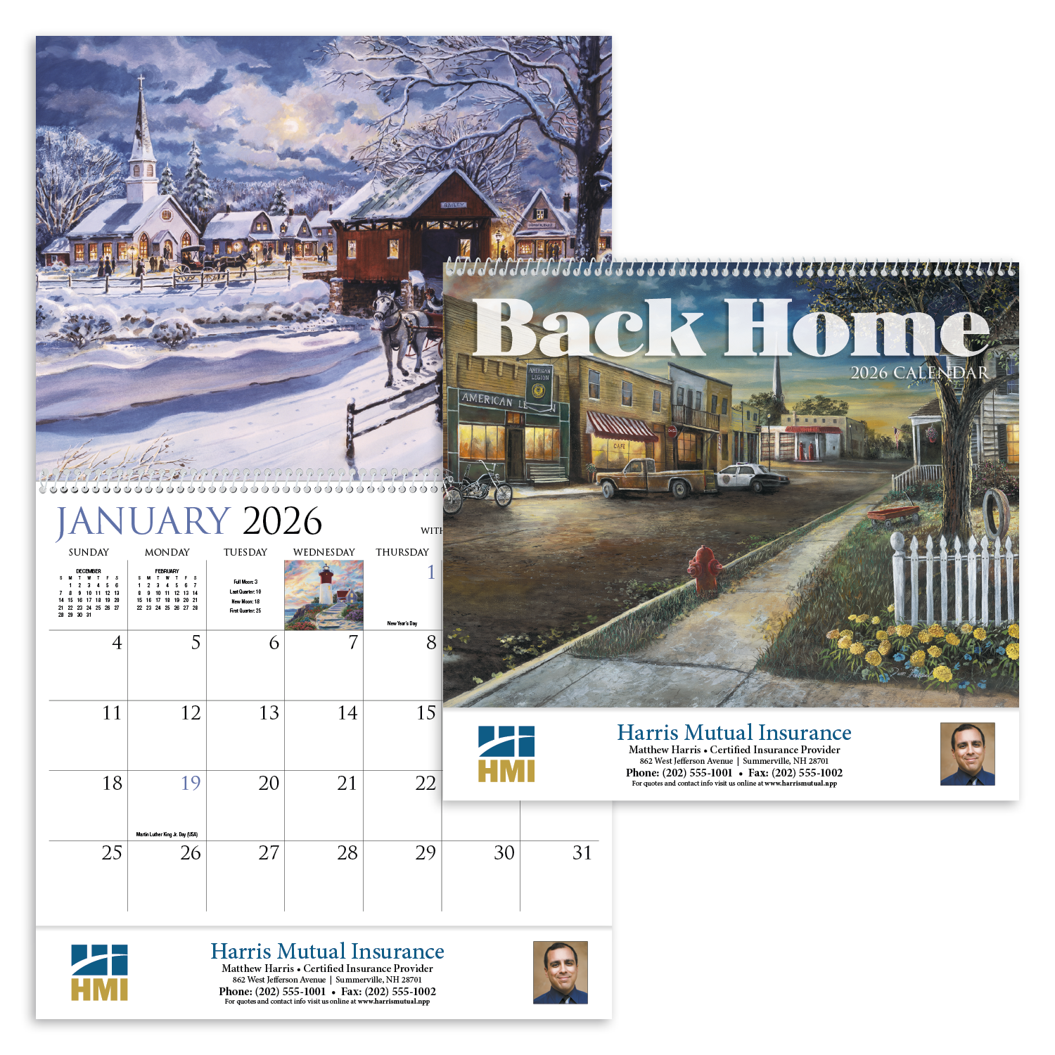 HotLine® Products Back Home Appointment Calendar - Spiral 12