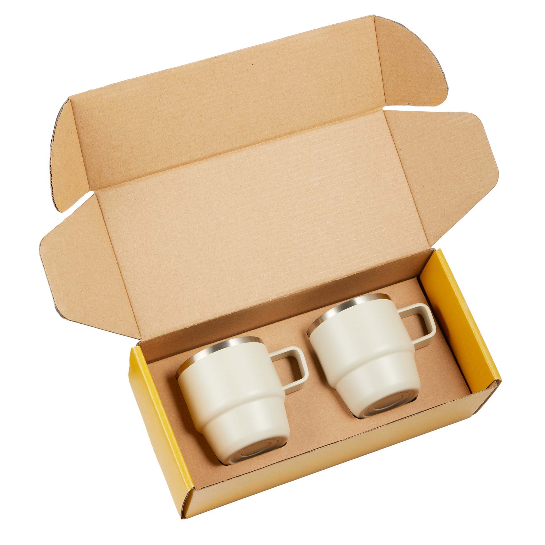 Doppio Stackable Recycled Mug Set 6oz 37