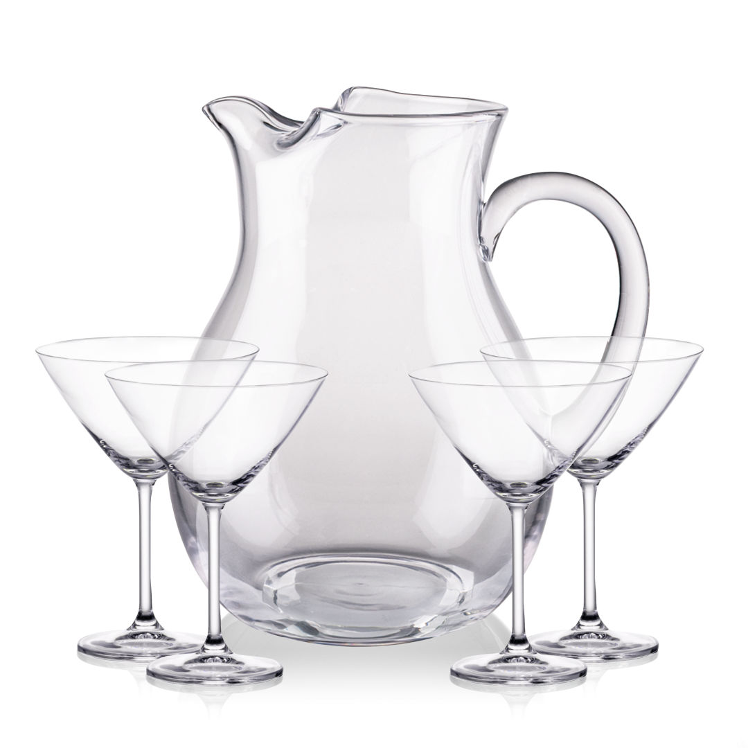 Montclair Pitcher & Coleford Cocktail Set, custom glassware with logo imprint 6