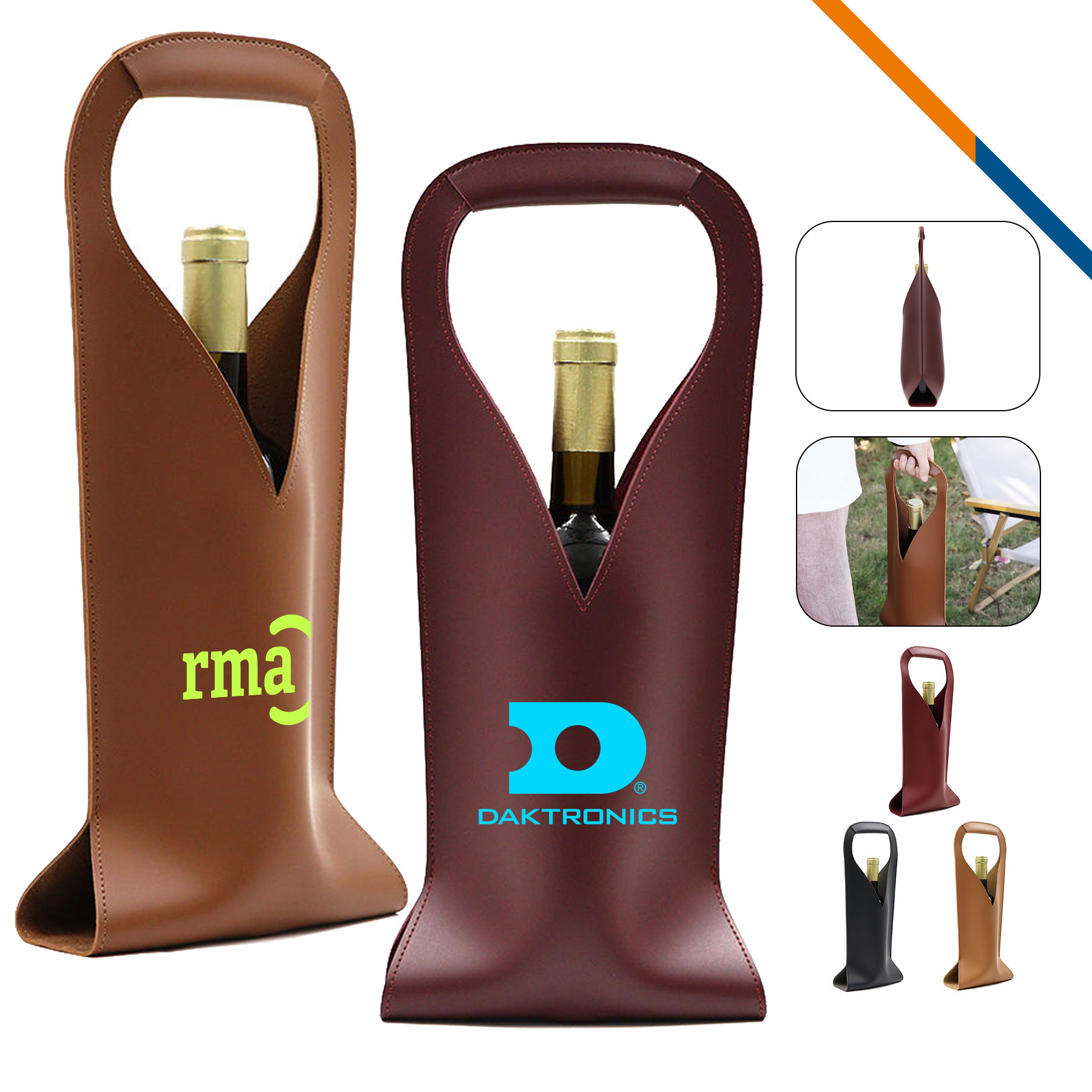 VinoChic PU Leather Wine Tote Bag 2