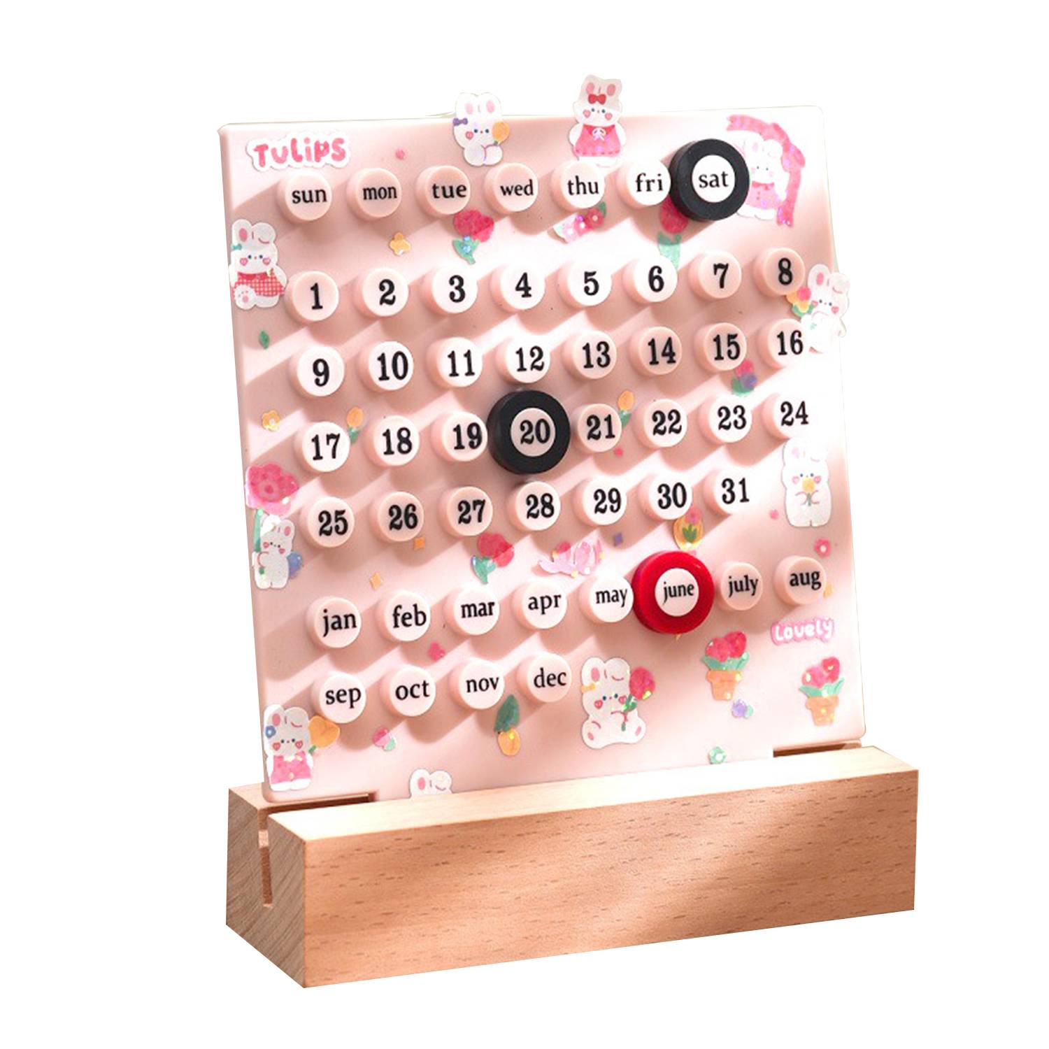 Perpetual Desk Wood Calendar 1