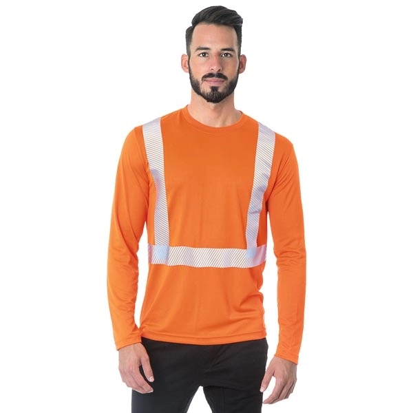 Hi-Visibility Long Sleeve Performance Poly Crew Tee - Seg 2