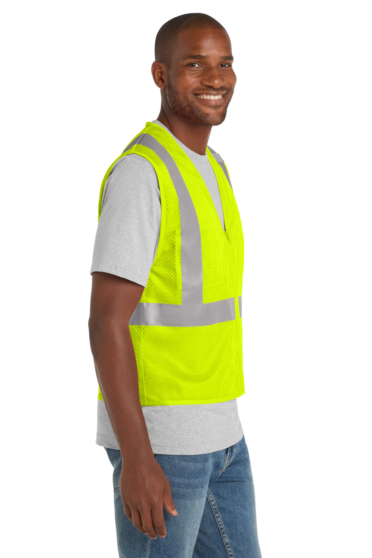 CornerStone ANSI 107 Class 2 Mesh Zippered Vest. CSV102 6