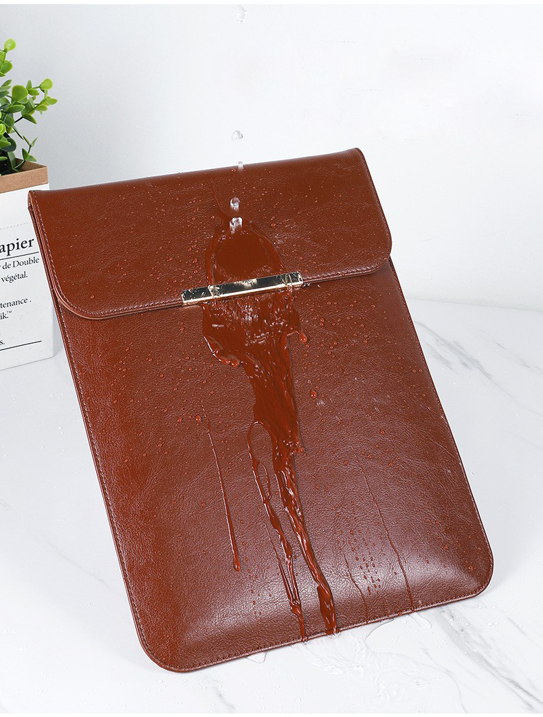 Waterproof Anti-scratch Leather Sleeve with Pouch 9