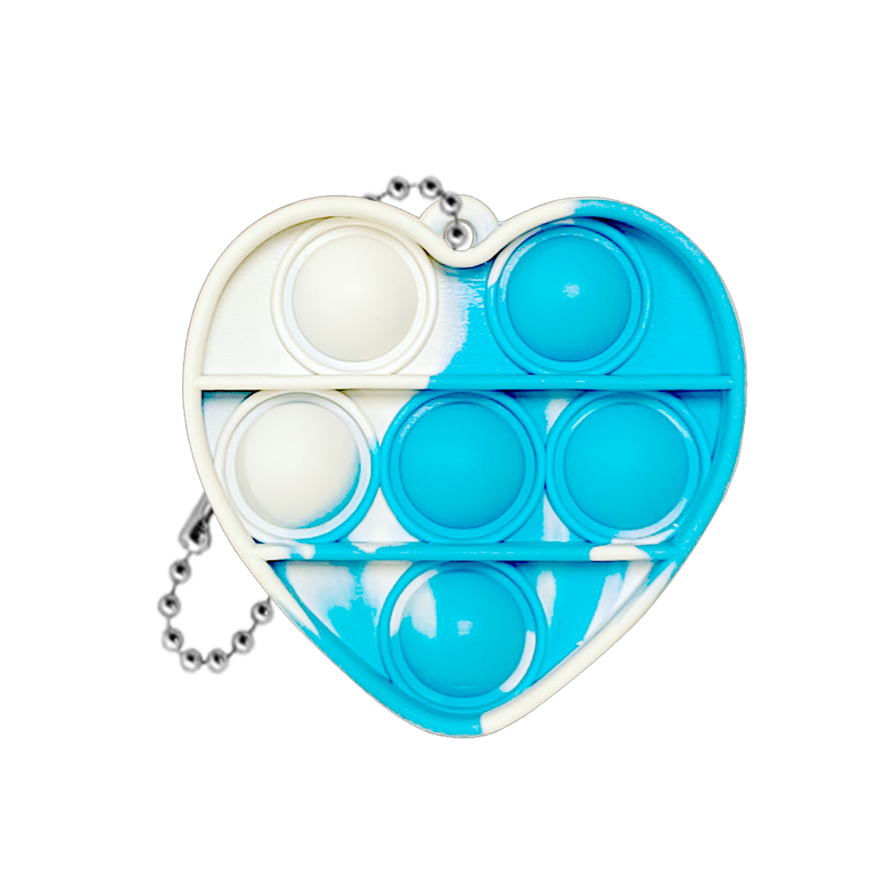 Mini Heart Push Pop Bubble Keychain 2