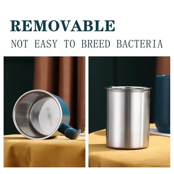 Tea Cup Wide Handle With Lids 12oz 5