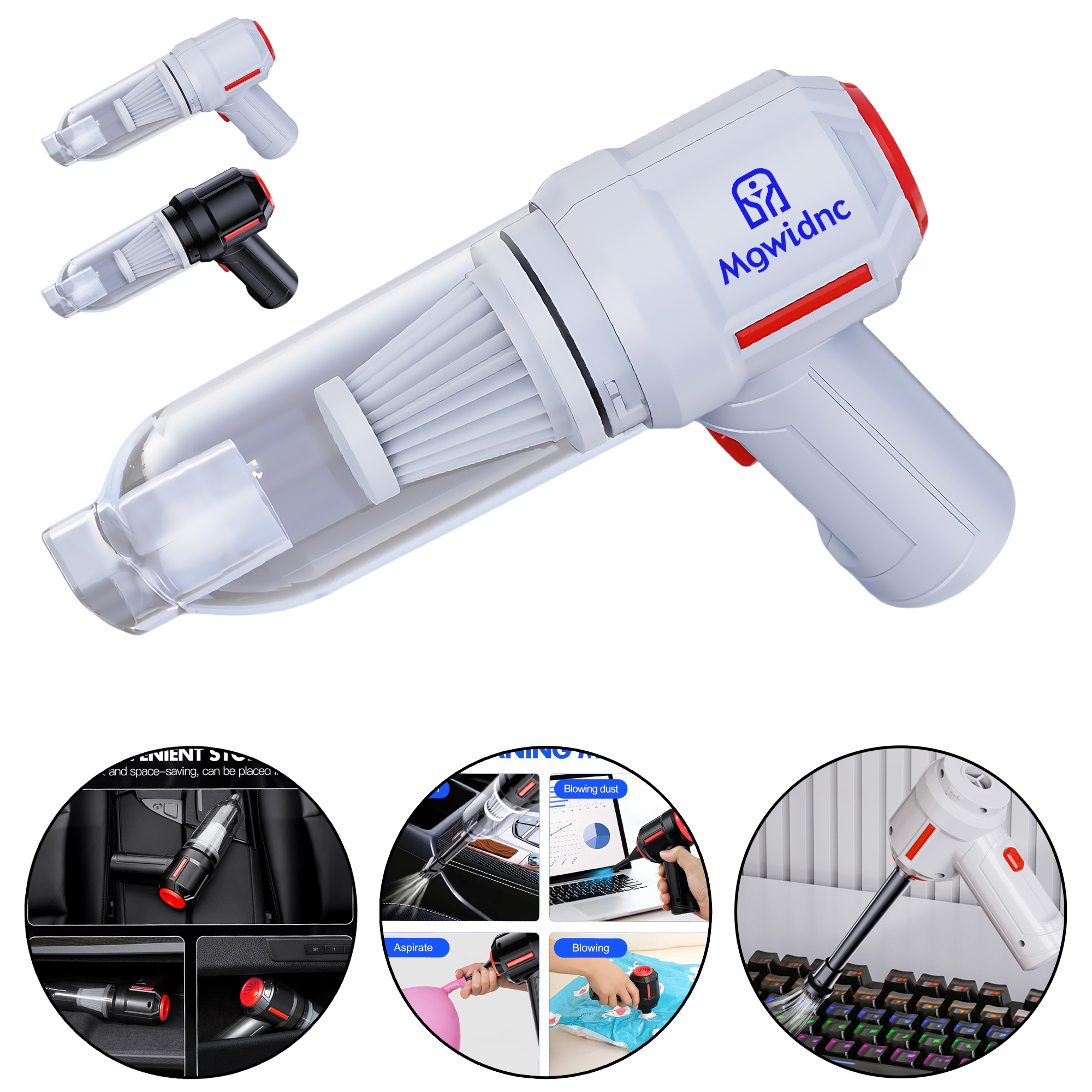 Portable High Power Car Vacuum Cleaner with Blowing Function