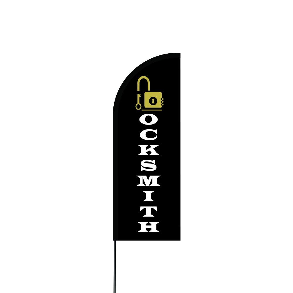 Locksmith Flag Kit 14' Feet Feather Flag Sign Outdoor Banner 3
