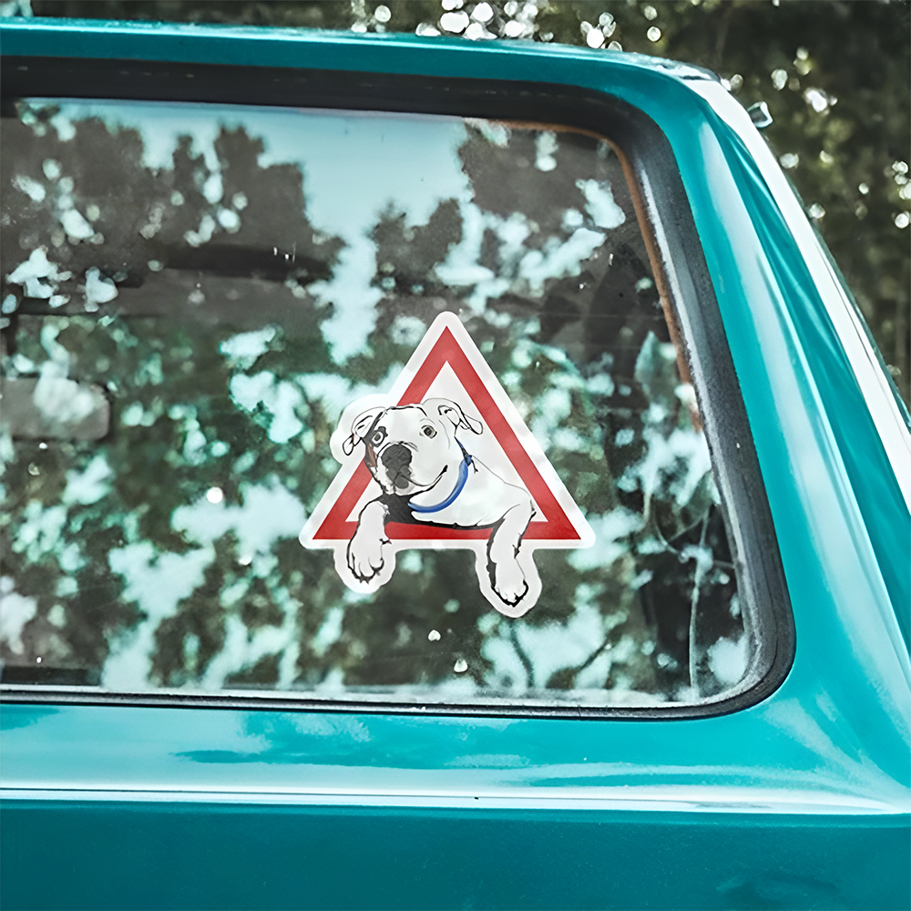 4" Custom Shape Front Adhesive Sticker 4