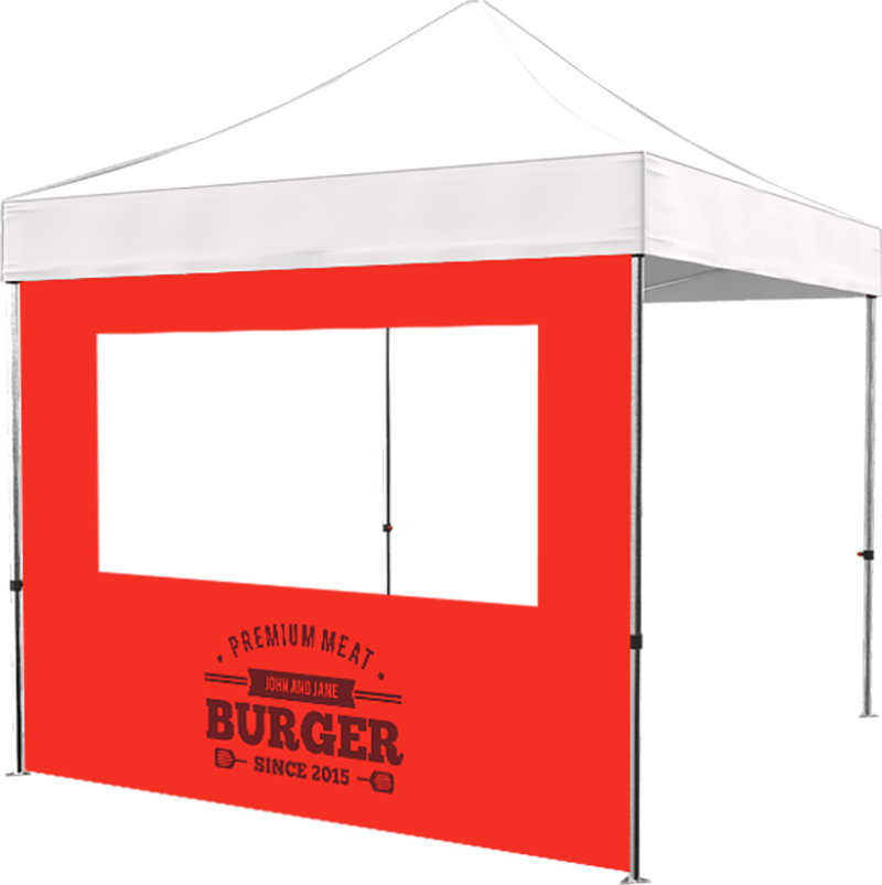 15ft Tent Rear Wall Only w/Single Clear PVC Window- 1 Side Imprint 1