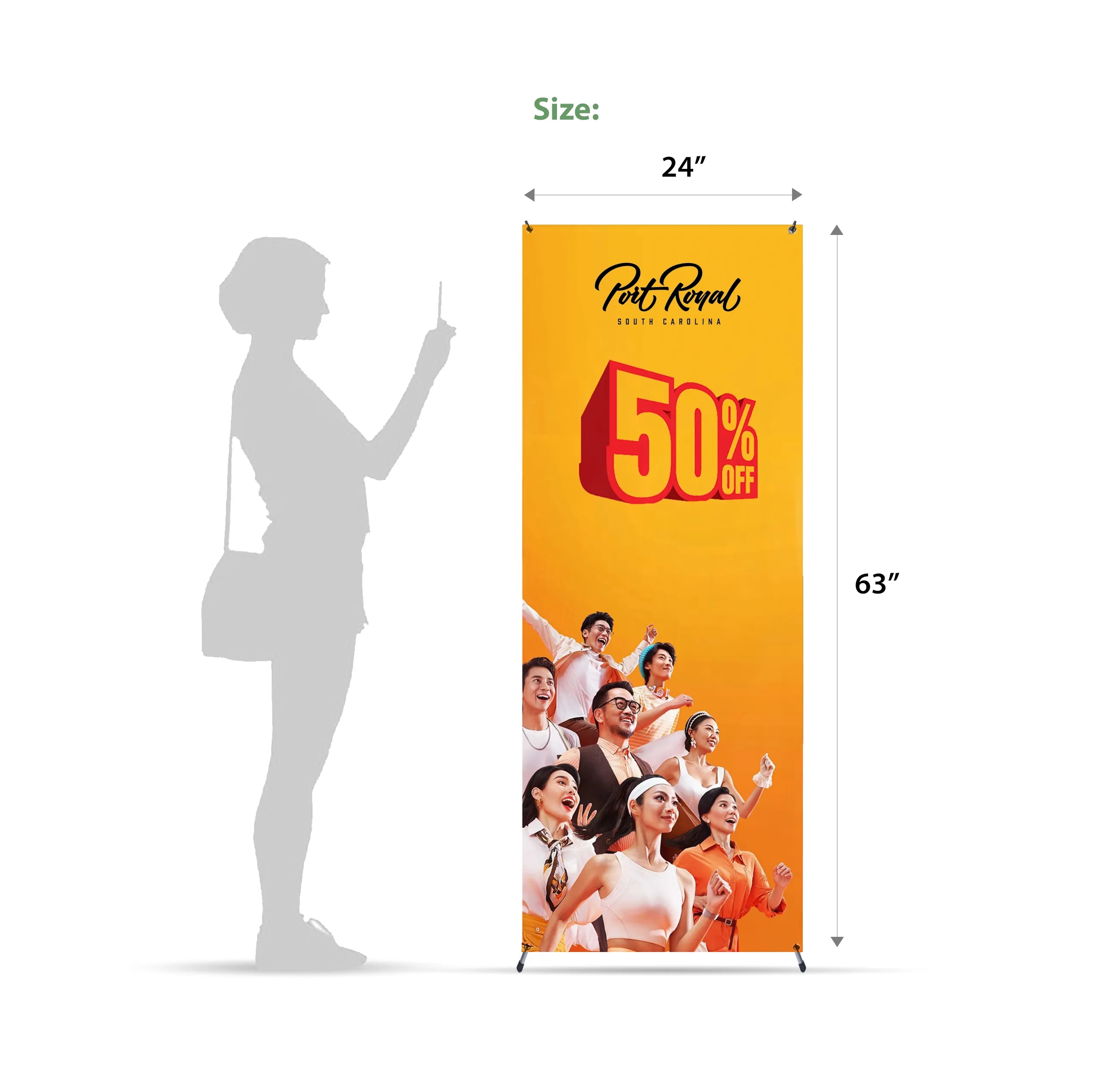 24" x 63" X Banner Kit 6