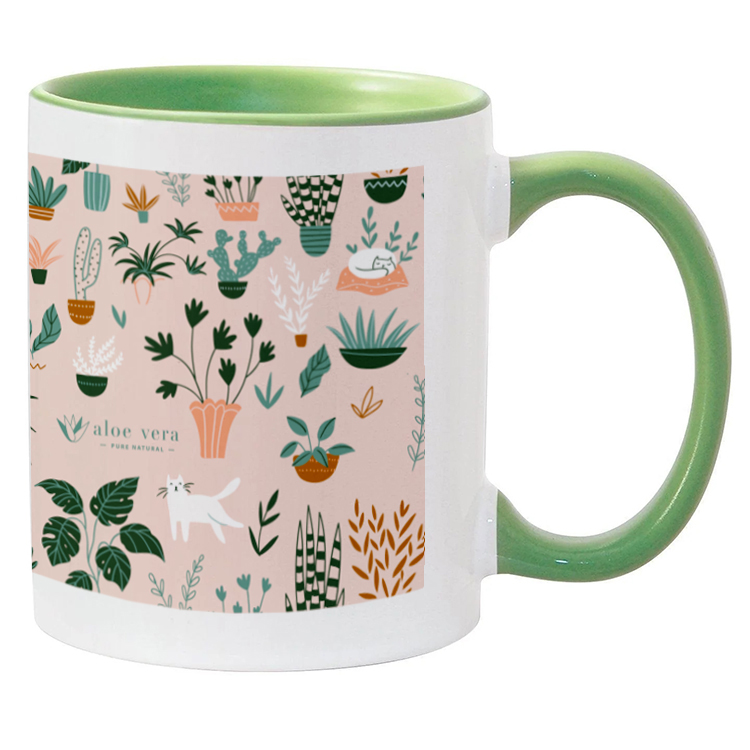 11oz Full Color Colored Handle Mug 27