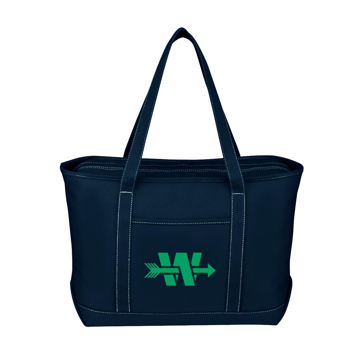 Large 24 Oz. Recycled Cotton Yacht Tote Bag, custom tote bag with logo imprint 12