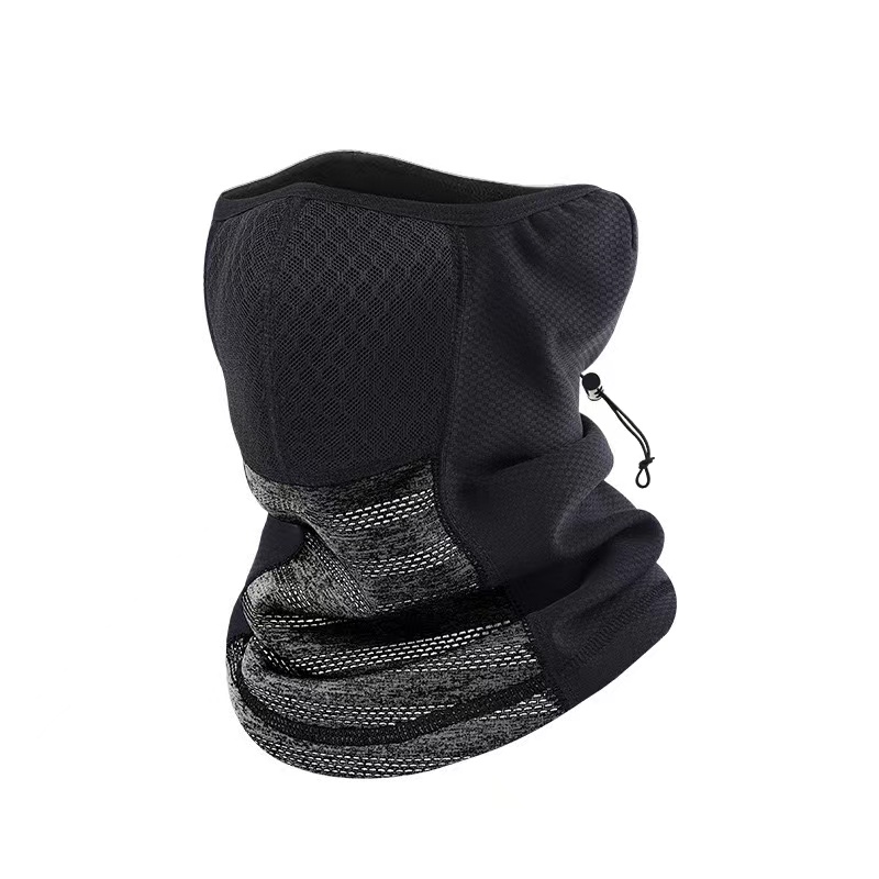 Outdoor Sport Dust Sun Protection Windproof Cloth Scarf Triangle Face Cover for Women Men, Black 2