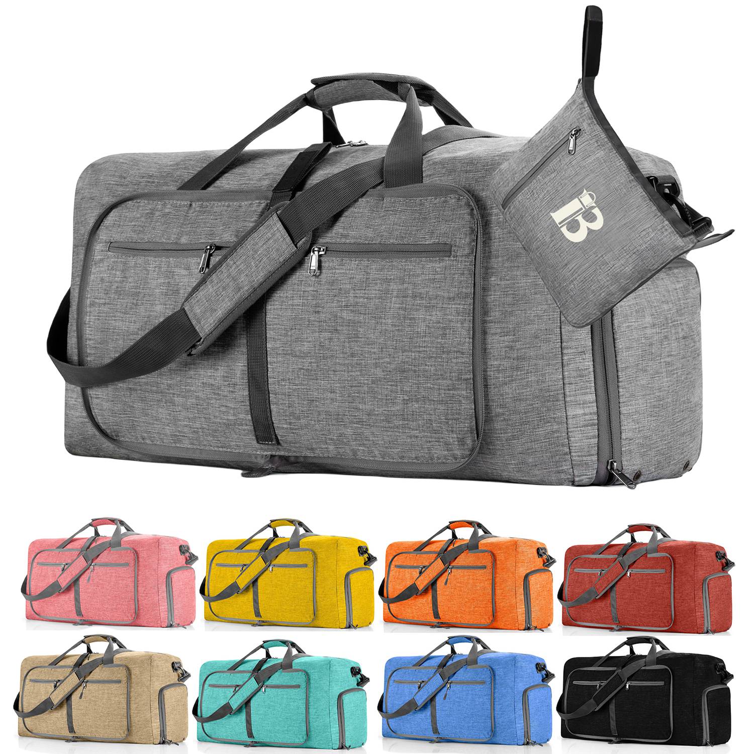 Folding portable travel duffel bag 6