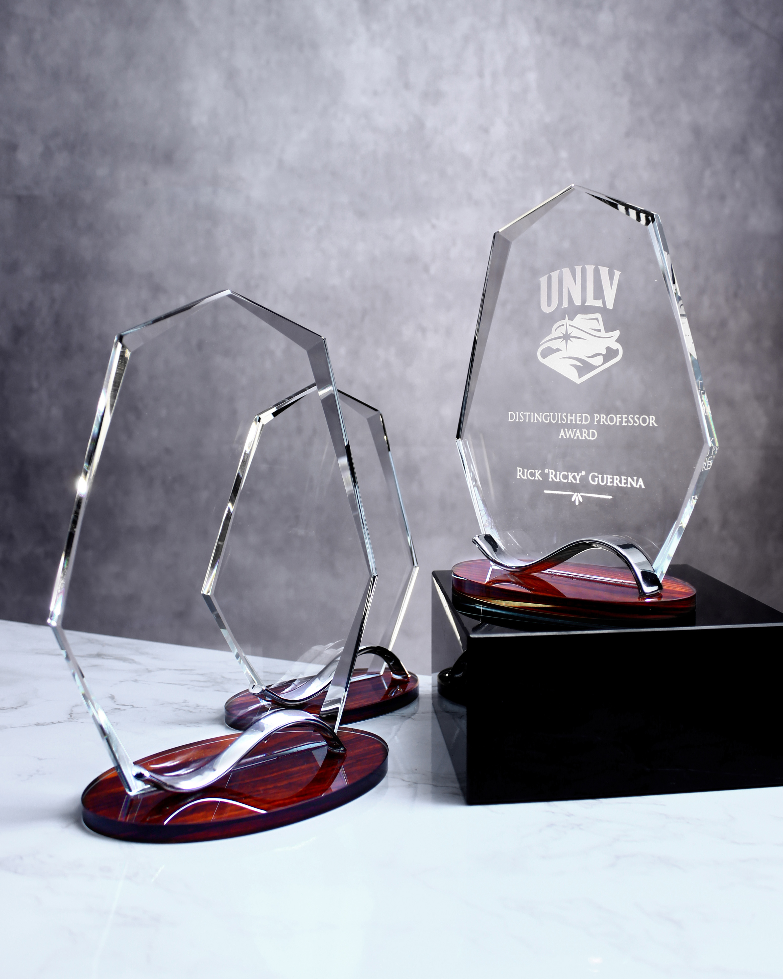 6" Summit Award On Wood Base 2