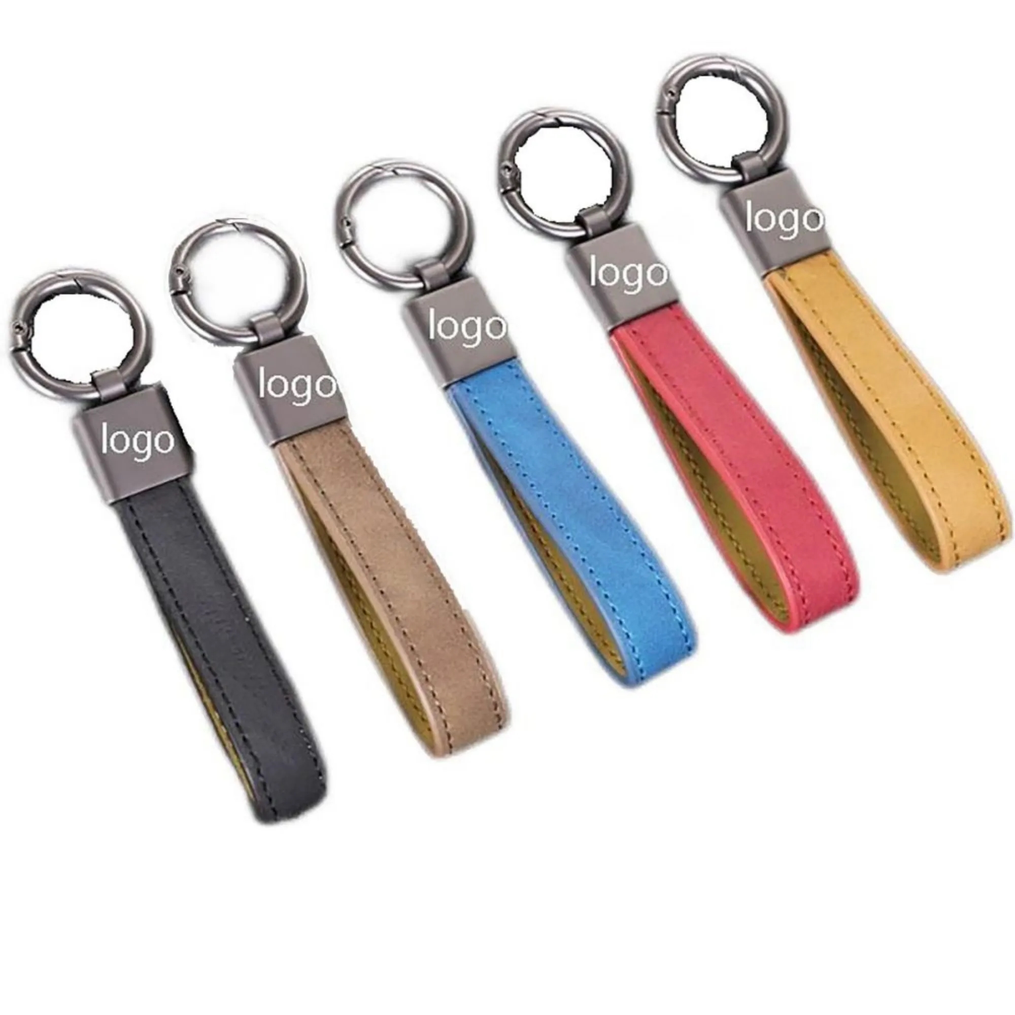 Metal Key Chain With Leather Belt 3