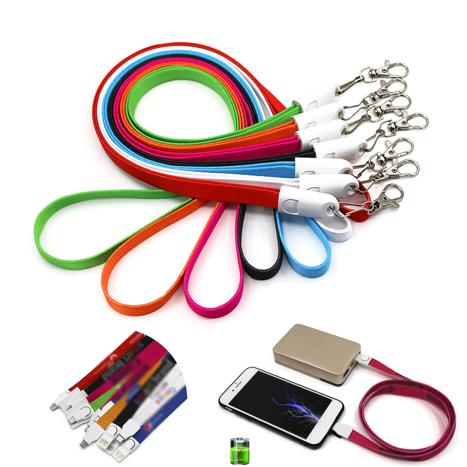 2-in-1 Lanyard USB Cable 1